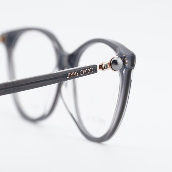 Jimmy Choo Jimmy Choo JC378/G 0MF7 00 Eyeglasses Pearlized Grey 53mm Size ONE SIZE - 4 Thumbnail