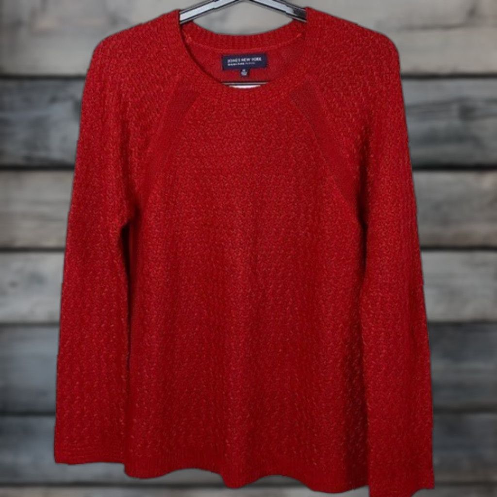 Jones New York VINTAGE Jones New York Red Knit Pullover Sweater Size PL Petite Large Holiday Christmas Womens Size L / US 10 / IT 46 - 1 Thumbnail