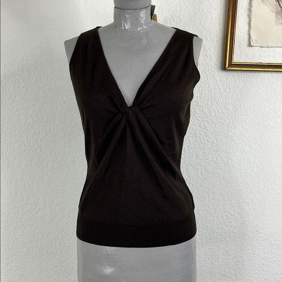 Alexander McQueen Alexander McQueen Knotted Knit Cashmere Silk V Neck Sleevele Size S / US 4 / IT 40 - 2 Thumbnail