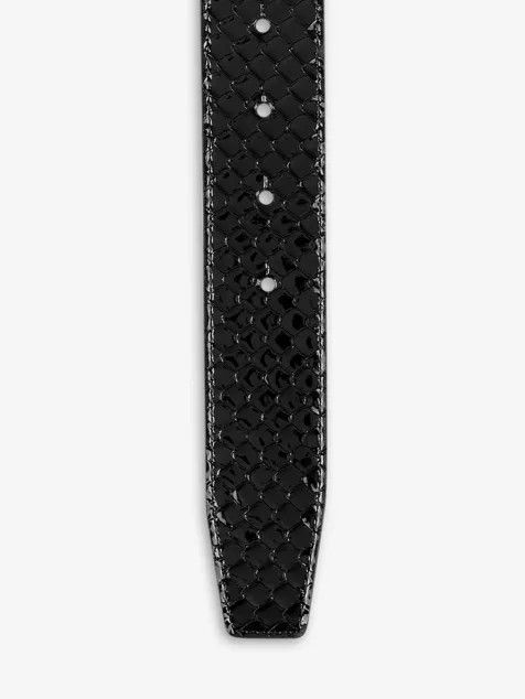 Christian Louboutin o1s1wg110225 Size: OS/Patent Leather Belt in Black Size ONE SIZE - 4 Thumbnail