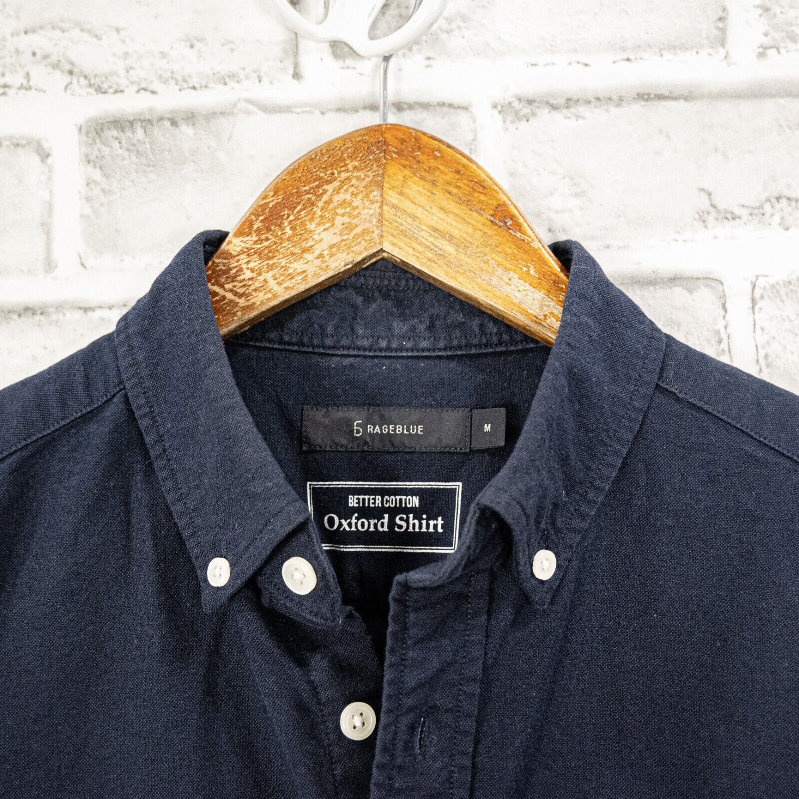 RAGEBLUE RAGEBLUE Japan Better Cotton Button Down Shirt Oxford Blue Size US M / EU 48-50 / 2 - 3 Thumbnail
