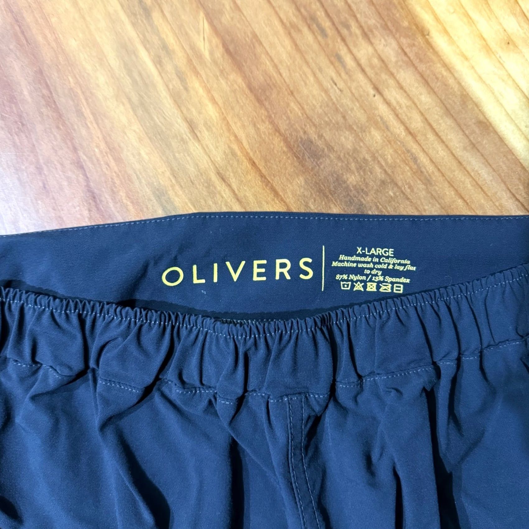 Olive Olivers Shorts Men XL Navy Athletic Running Nylon Drawstring Unlined 5" L12 Size US 36 / EU 52 - 2 Thumbnail