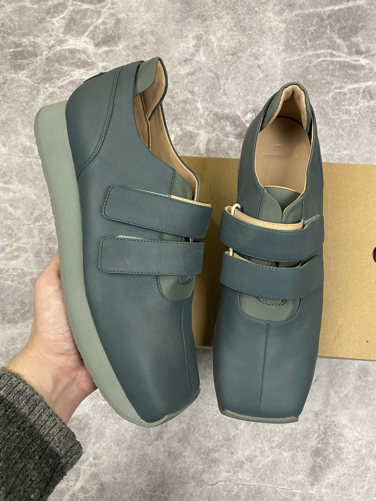 Eckhaus Latta Ugg X Eghaus Latta Square Toe Leather LowTop Sneakers Size US 9.5 / EU 42-43 - 1 Thumbnail