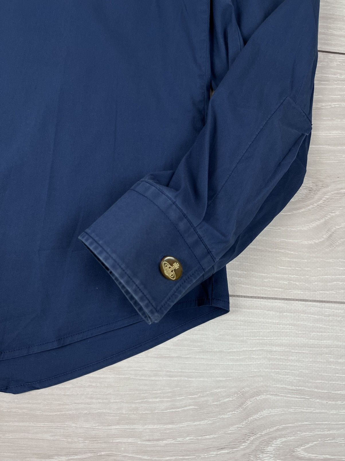 Vivienne Westwood MAN Logo Blue Button Shirt
