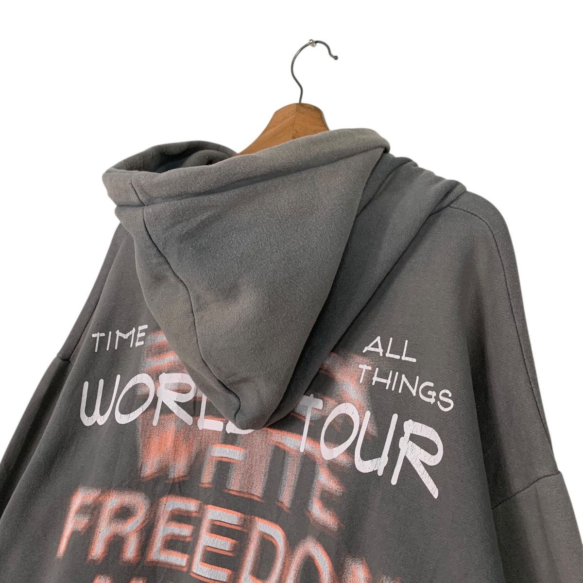 Vintage FREEDOM Sun Faded Pullover Hoodie Sweatshirt #3634-C166 Size US XL / EU 56 / 4 - 3 Thumbnail