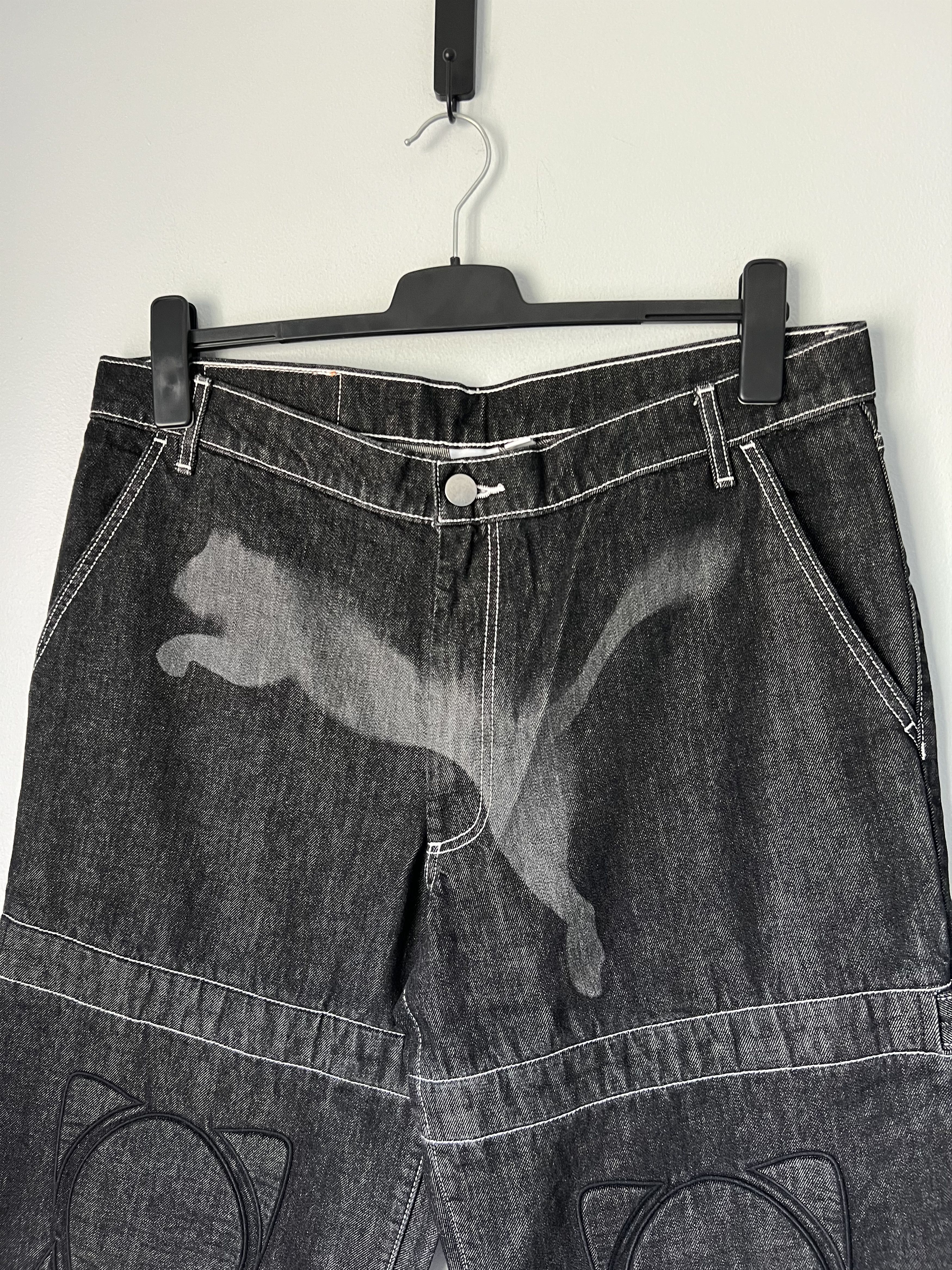 A$AP Rocky × Puma A$AP Rocky Puma F1 Knee Pad Denim Jeans in Black Size US 36 / EU 52 - 2 Thumbnail