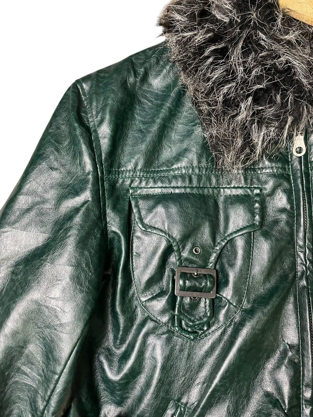 If Six Was Nine × Japanese Brand × Le Grande Bleu (L.G.B.) Ignition Brand Fur Leather Jacket (53) Size US XXS / EU 40 - 7 Thumbnail