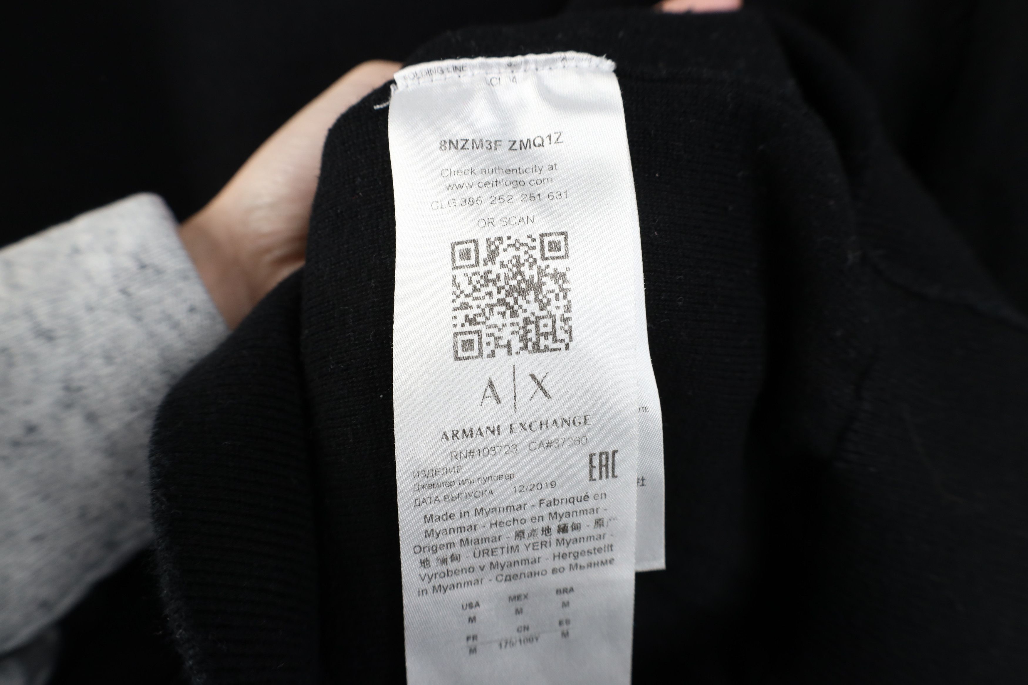 Armani Exchange Armani Exchange Thermal Knit 1/4 Half Zip Sweater Black Size US M / EU 48-50 / 2 - 12 Thumbnail