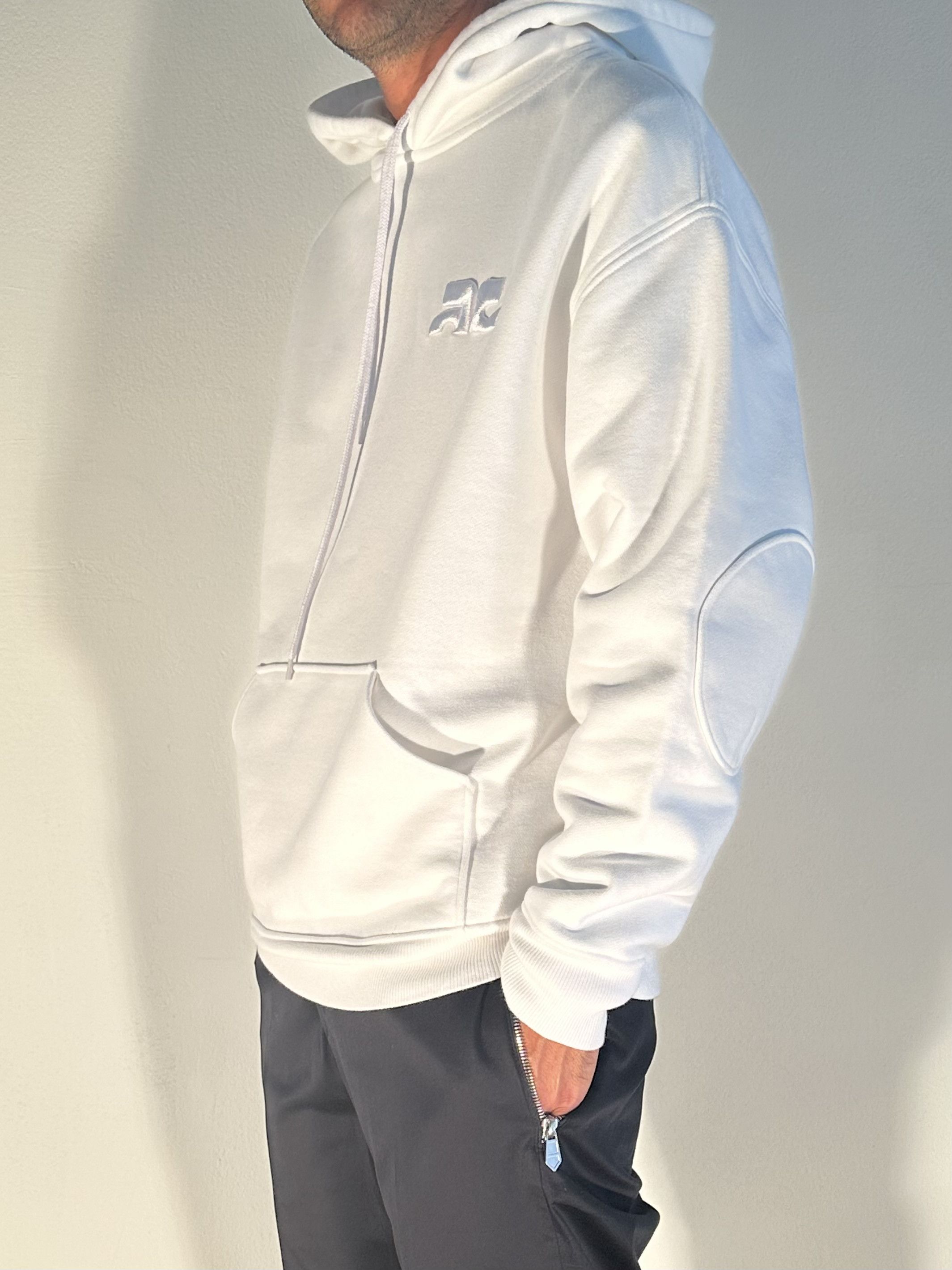 Courreges Raised logo Vintage Hoodie Size US L / EU 52-54 / 3 - 2 Thumbnail