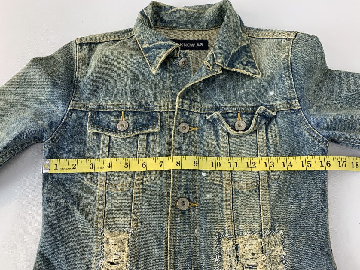 Other As Know As Indigo Distressed Denim Jacket Double Pocket Size XS / US 0-2 / IT 36-38 - 12 Thumbnail