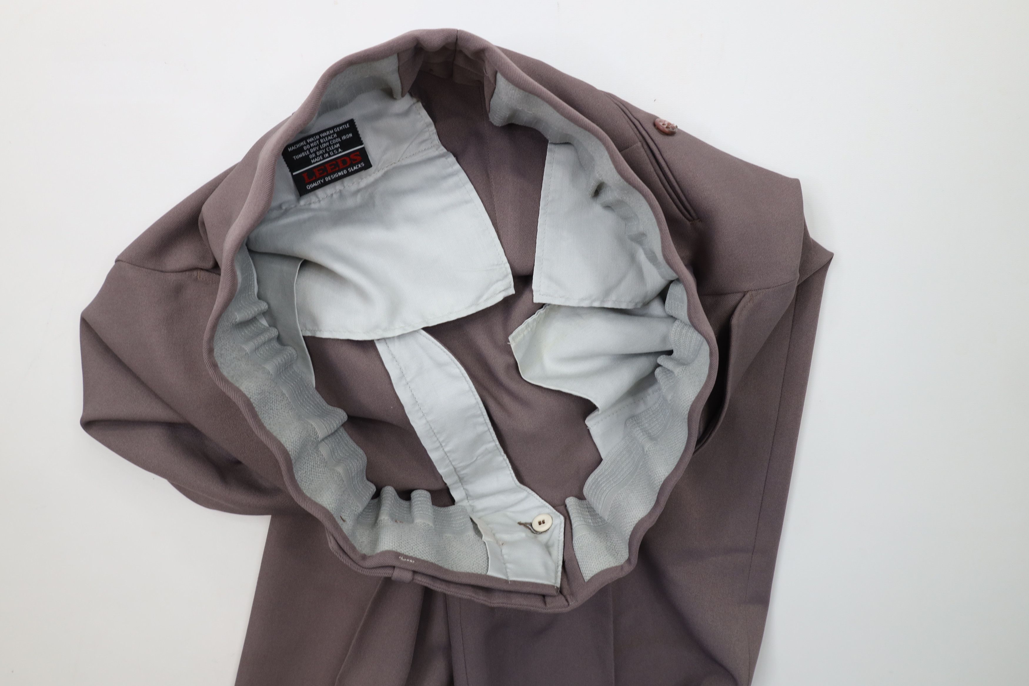 Vintage Vintage 70s Streetwear Wide Leg Chino Pants Deep Taupe USA Size US 36 / EU 52 - 8 Thumbnail