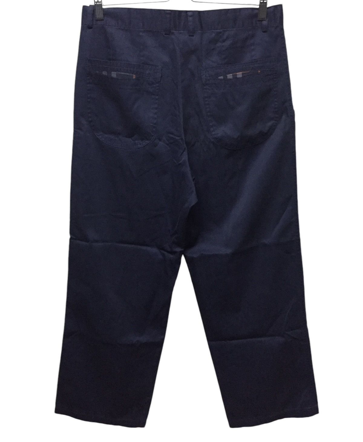 Burberry × Vintage Vintage Burberrys Wide Leg Navy Trousers Size US 33 - 1 Thumbnail