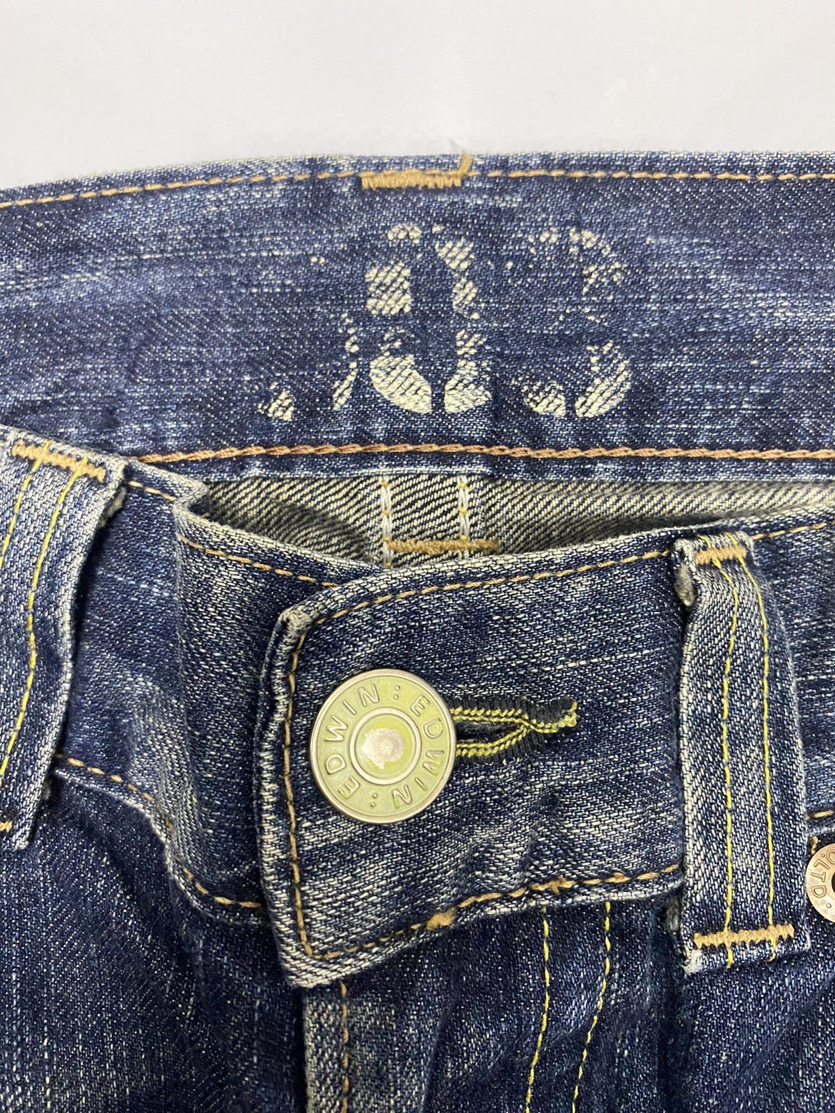 Edwin FLARED🔥EDWIN 503 BLUE TRIP DISTRESSED FLARE DENIM JEANS Size US 31 - 10 Thumbnail
