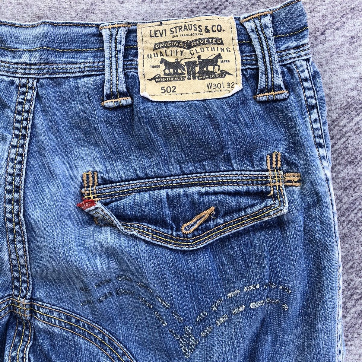Jean Faded Cargo Denim Levis 502 Multipocket Tactical Pant Size US 30 / EU 46 - 15 Thumbnail