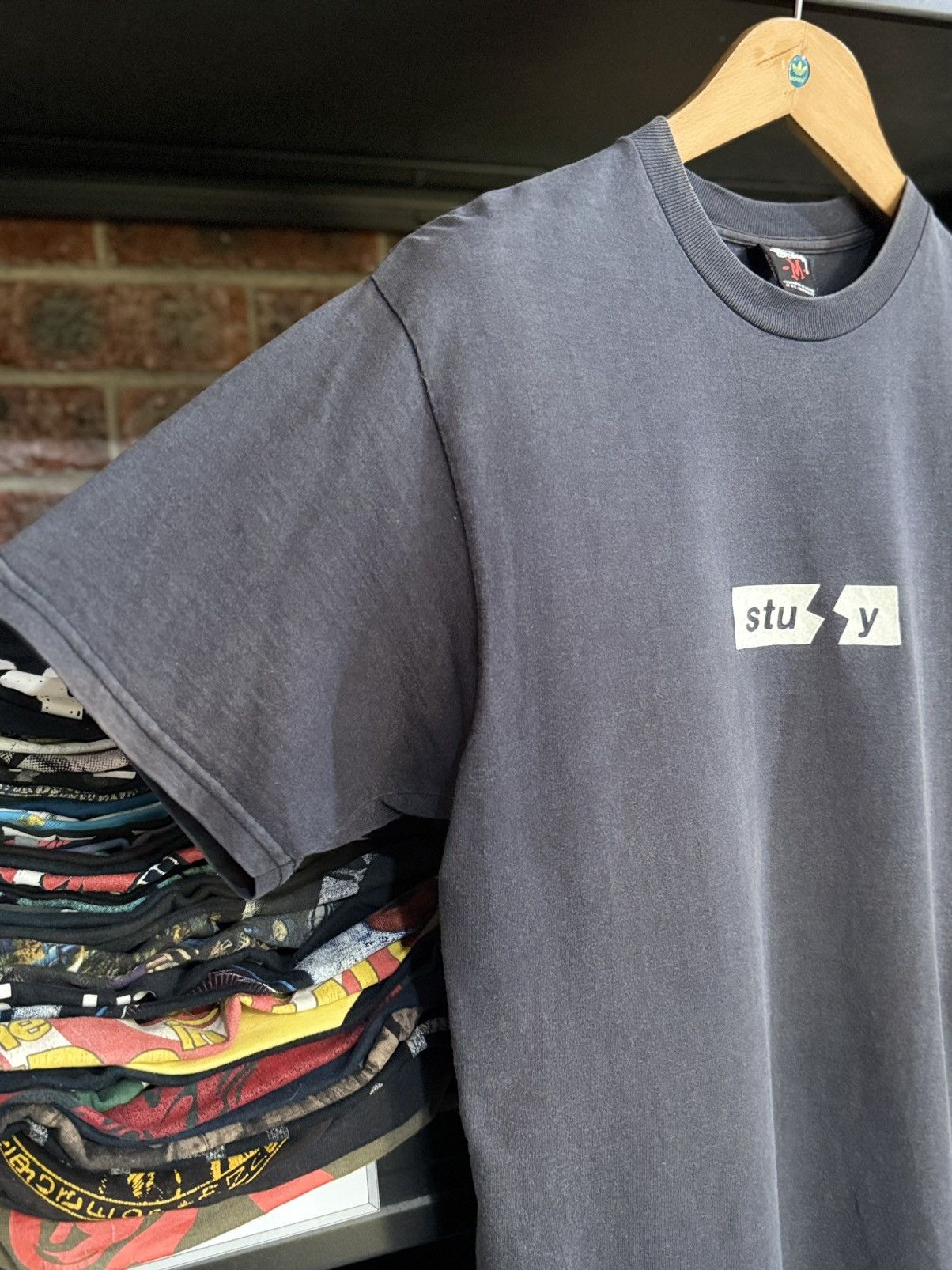 Stussy Thrashed Vintage Stussy Box Logo Sun Faded Tee Size US M / EU 48-50 / 2 - 6 Thumbnail
