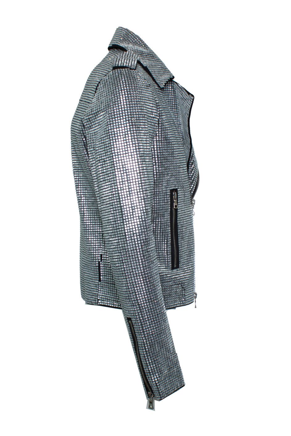 Balmain Balmain, Crystal embellished biker jacket Size US M / EU 48-50 / 2 - 5 Thumbnail