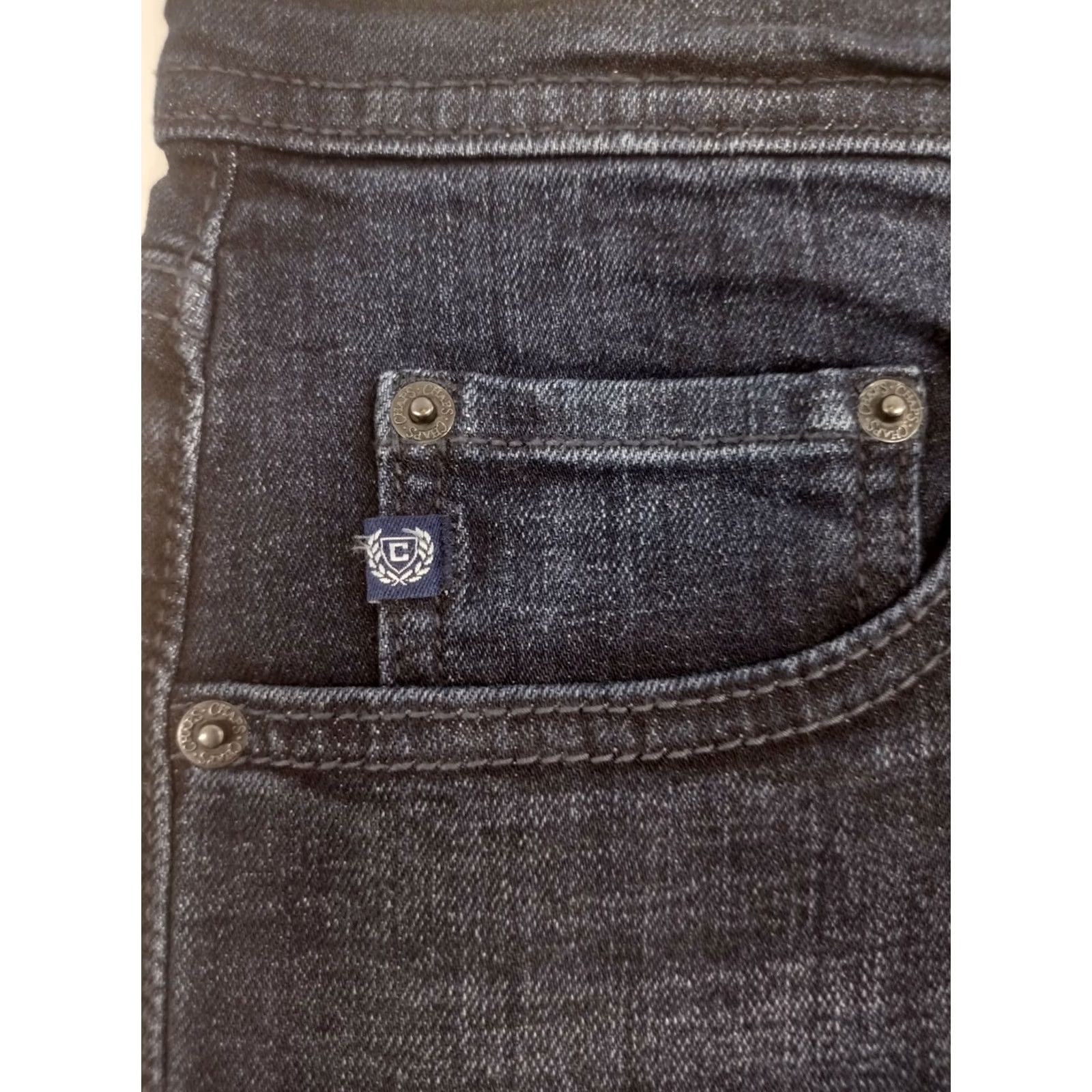 Chaps Chaps Jeans Slim Straight Denim 32/30 Abyss Wash Blue 5-Pocket Mens Regular Slim Cotton Blend NWT Modern Classic American Comfort Stretch Size US 32 / EU 48 - 2 Thumbnail
