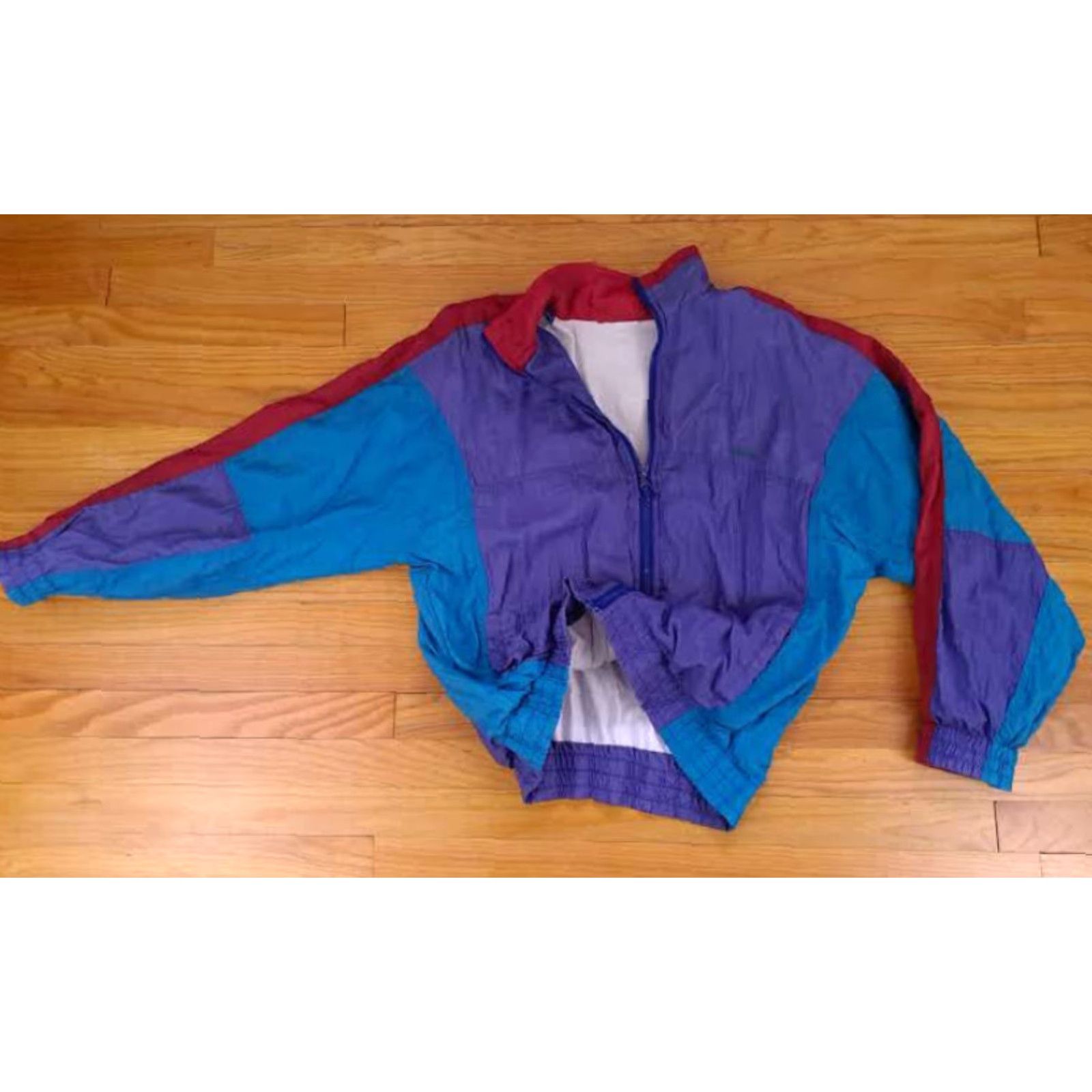 McGregor MacGregor Windbreaker Jacket Colorful Light Nylon Full Zip 1990s Large Women Size L / US 10 / IT 46 - 3 Thumbnail