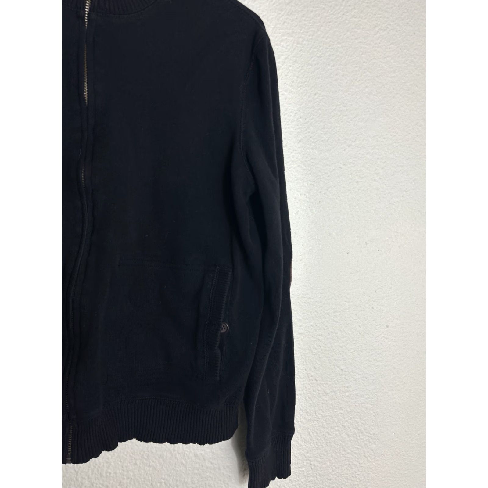 Ralph Lauren VINTAGE Lauren Ralph Lauren Mens Sweatshirt Full Zip Cotton Black Elbow M Size Size US M / EU 48-50 / 2 - 4 Thumbnail