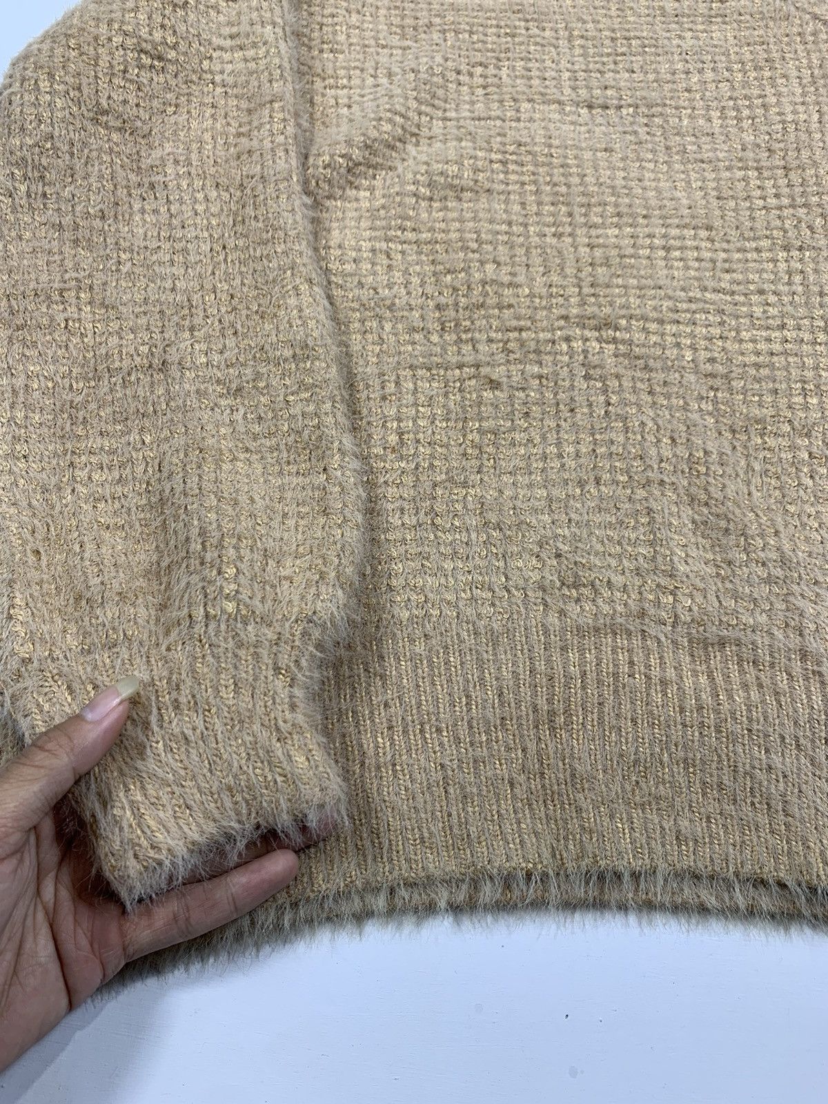 Issey Miyake × Japanese Brand Crazy Japanese Mohair Fuzzy Japanese Sweater Size US S / EU 44-46 / 1 - 4 Thumbnail