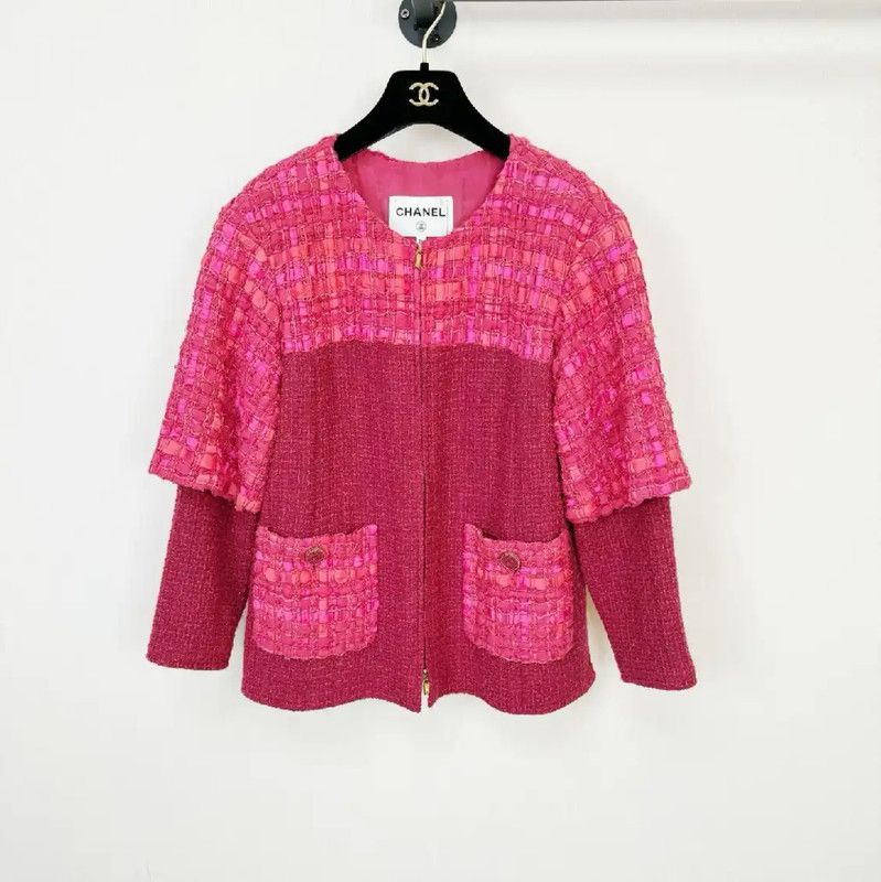Chanel Chanel Wool Winter Coat in Pink 0089 Size M / US 6-8 / IT 42-44 - 1 Thumbnail