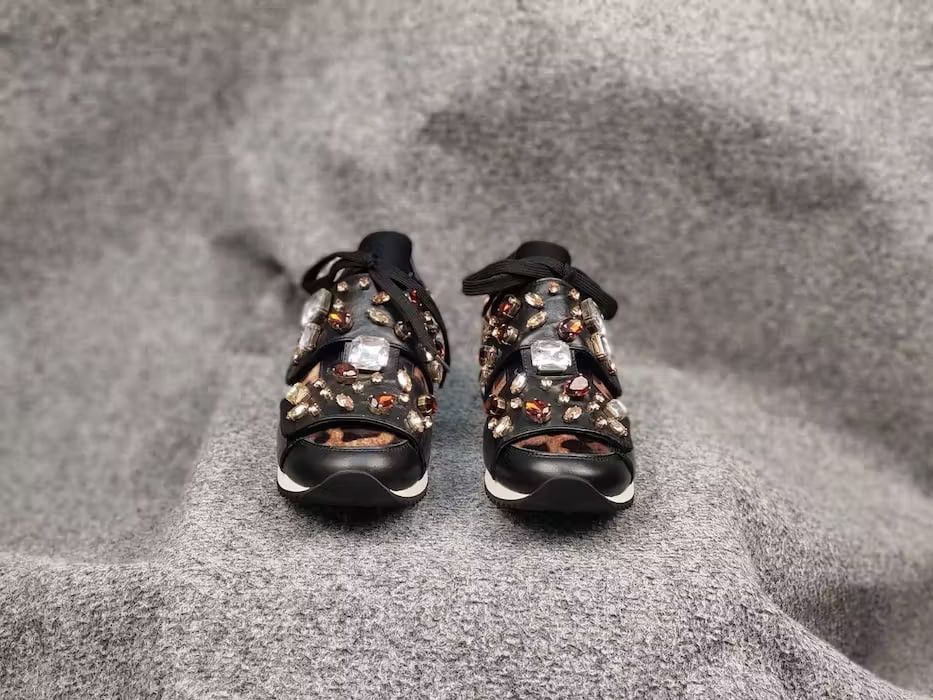 Dolce & Gabbana Dolce & Gabbana Leopard pattern stones velutto Sneakers Size US 9.5 / IT 39.5 - 7 Thumbnail