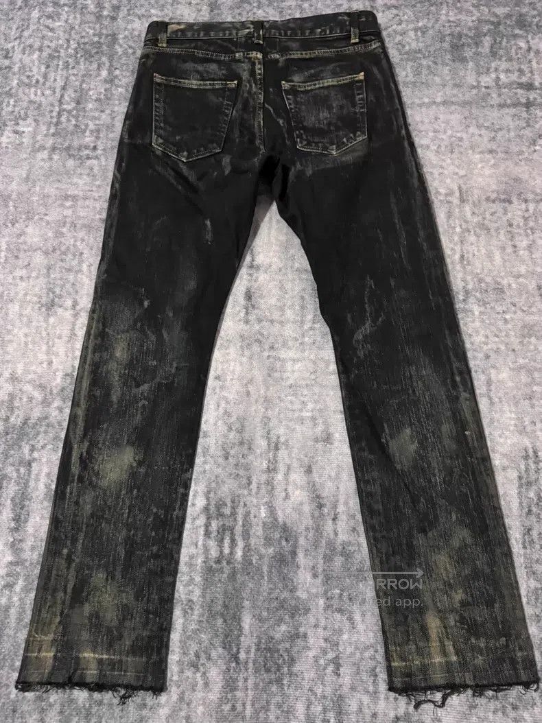 Saint Laurent Paris Saint Laurent Paris Yellow Mud Stained Destroyed Denim Jea Size US 29 - 2 Thumbnail