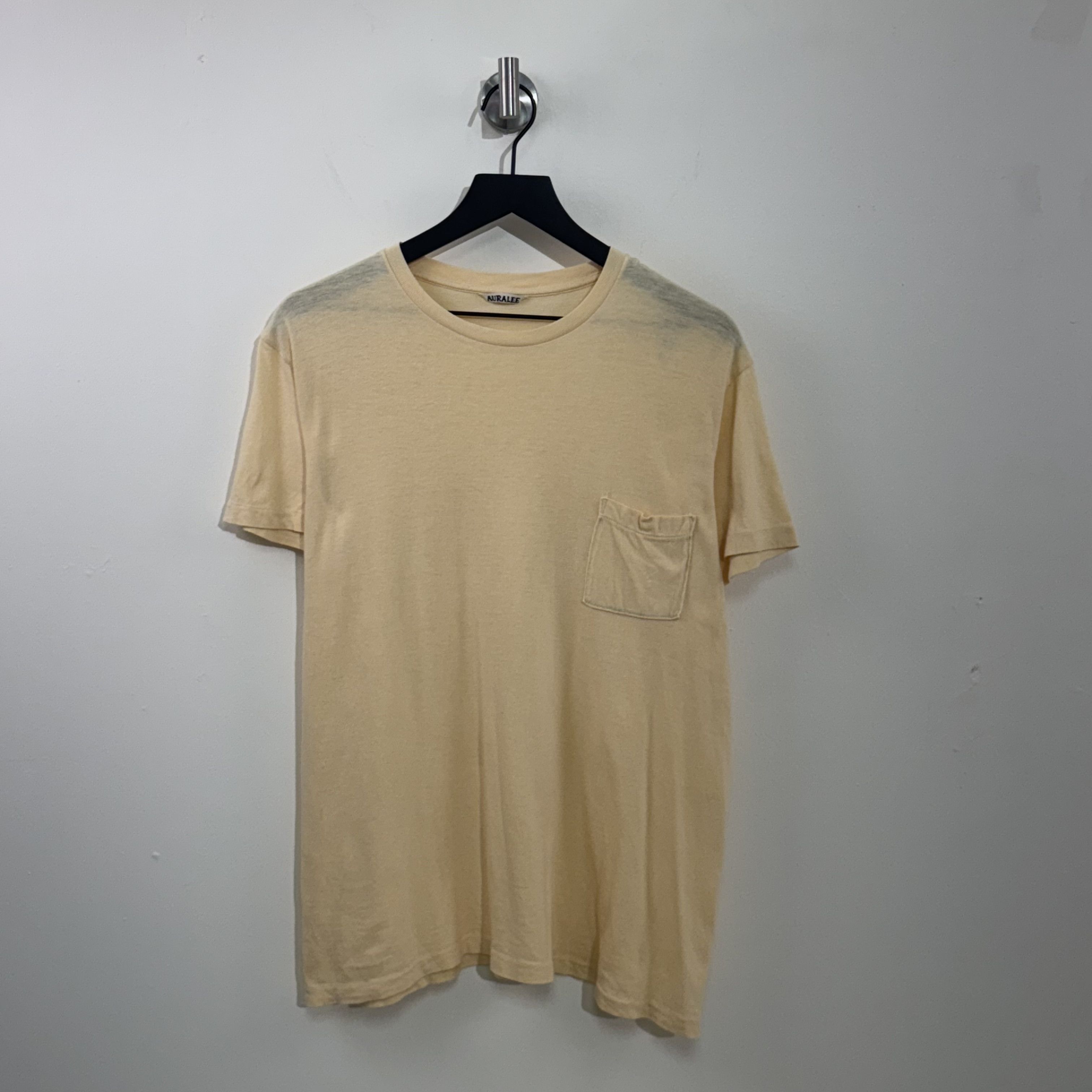 Auralee Heavyweight cotton linen pocket tee size 4 | Grailed