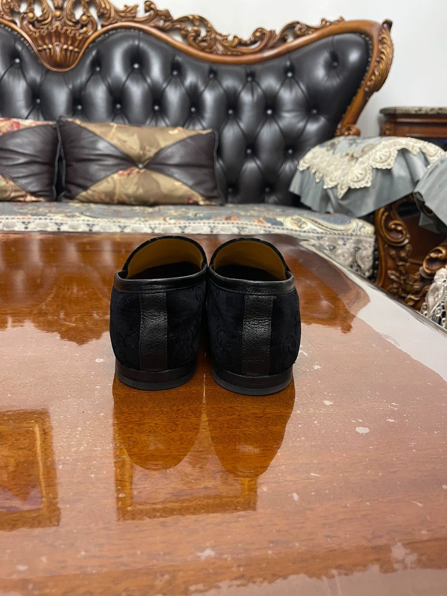 Gucci Gucci Men's Classic Velvet Full Logo Versatile 6.5 Size US 6.5 / EU 39-40 - 5 Thumbnail