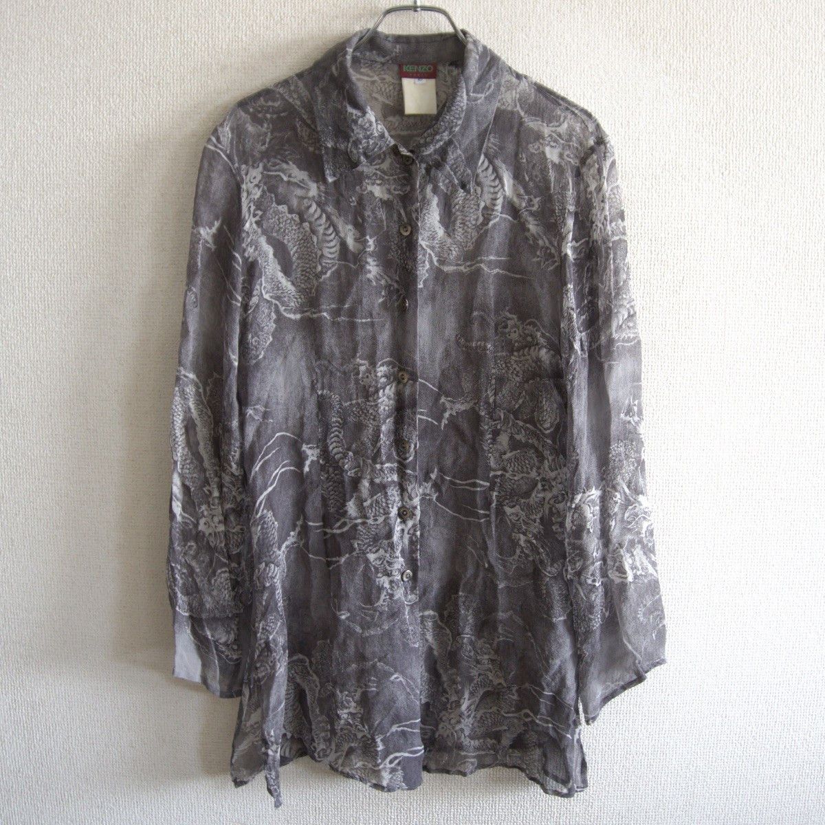 Kenzo Kenzo Dragon sheer shirt Size 40 Size US XXS / EU 40 - 1 Thumbnail