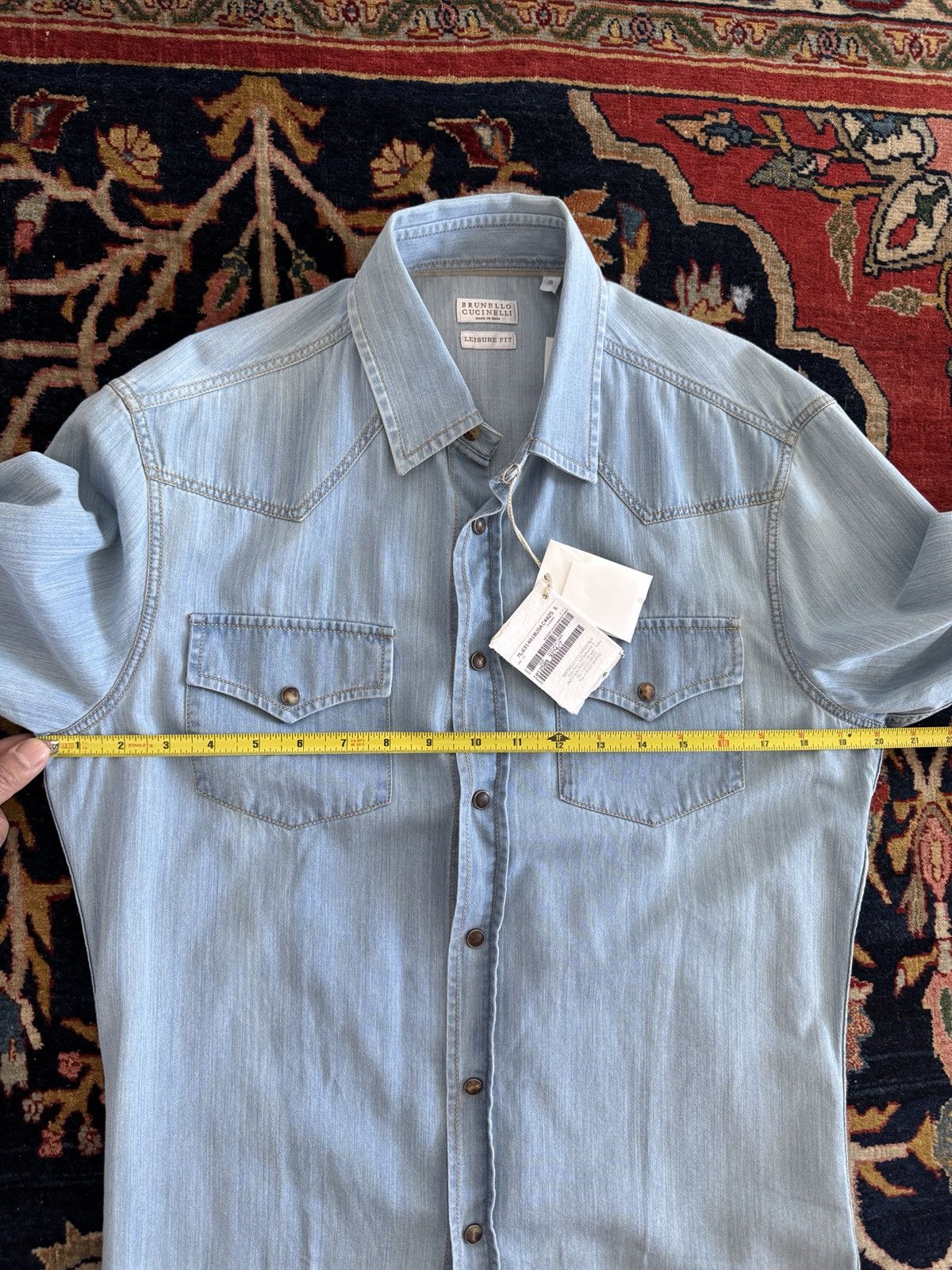 Brunello Cucinelli Leisure fit Denim shirt Size US S / EU 44-46 / 1 - 6 Thumbnail