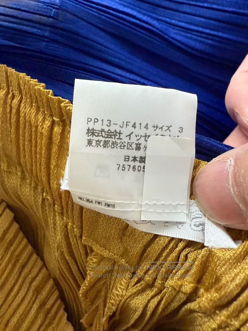 Issey Miyake Issey Miyake size:3 Yellow Pleated Tapered Pants Size 31" - 3 Thumbnail