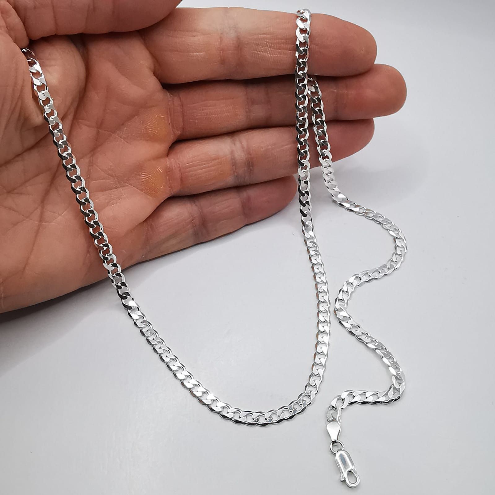 Sterling Silver Vintage Chain,925 Sterling Silver,Signed ,Handmade 17,69g Size ONE SIZE - 2 Thumbnail