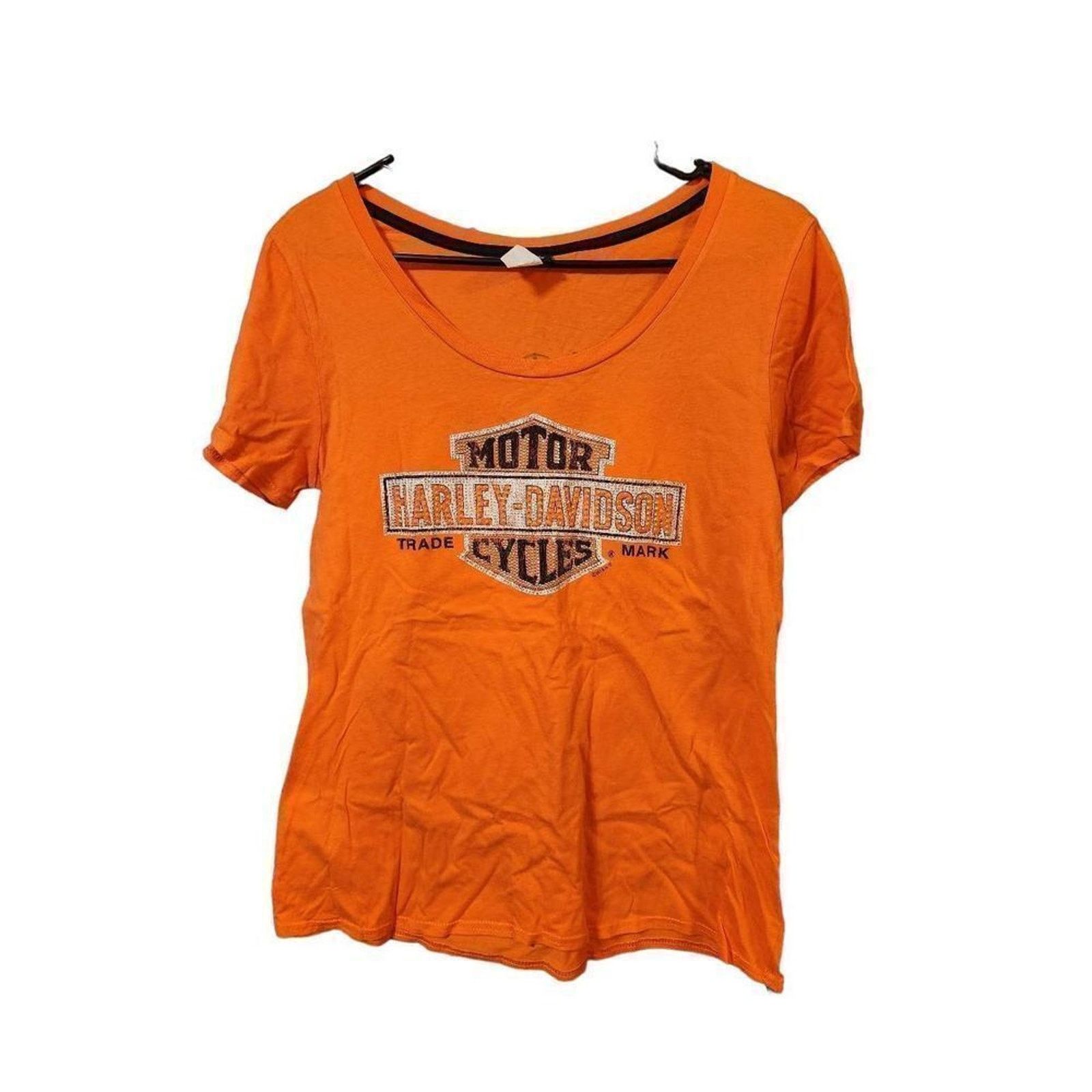Harley Davidson Harley davidson M shiny gemmed orange shirt Size M / US 6-8 / IT 42-44 - 6 Thumbnail