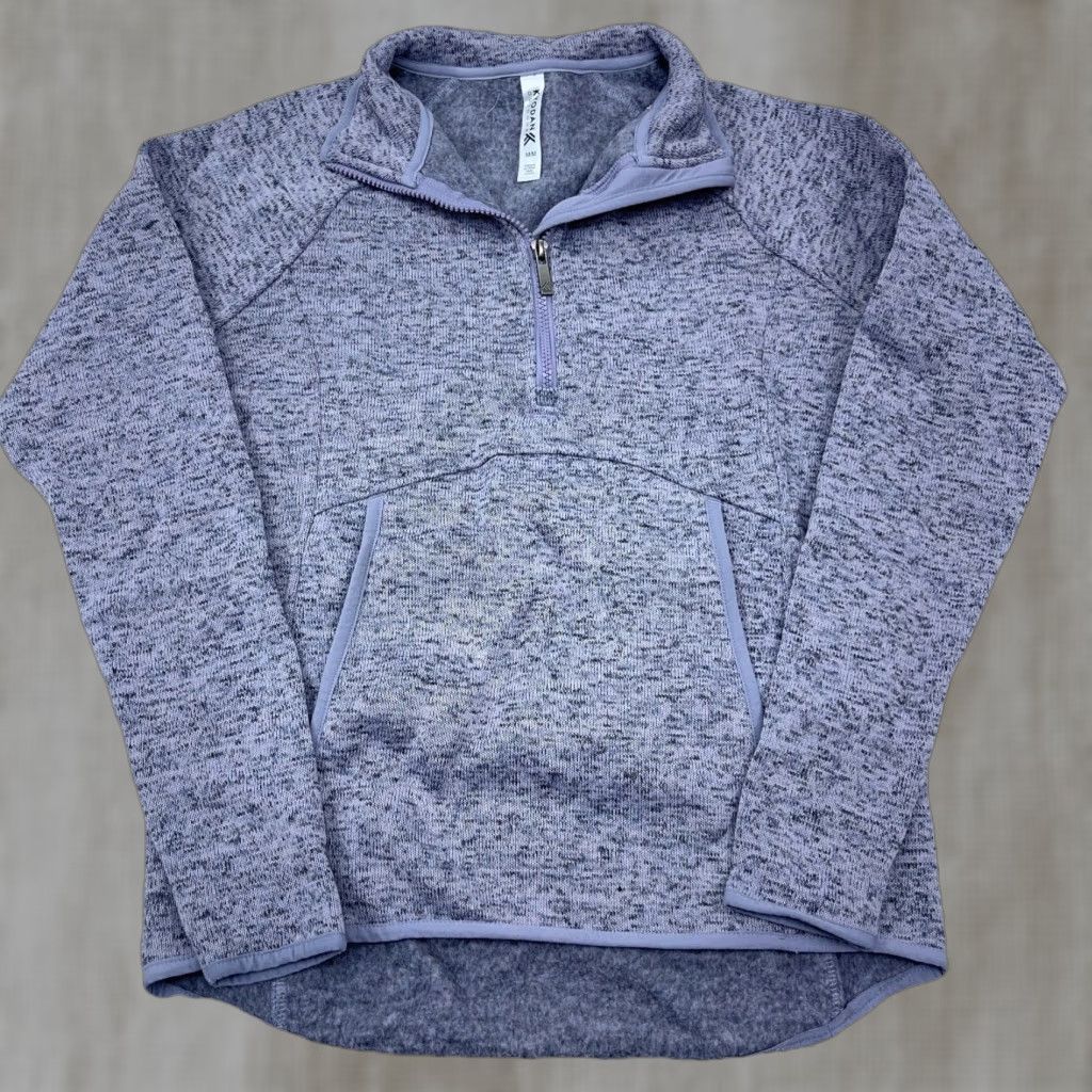 Kyodan Kyodan Purple Sweater Women Medium 1/4 Zip Pullover Fleece Embroidered Logo Knit Raglan Sleeve Zipper All Seasons Size M / US 6-8 / IT 42-44 - 1 Thumbnail