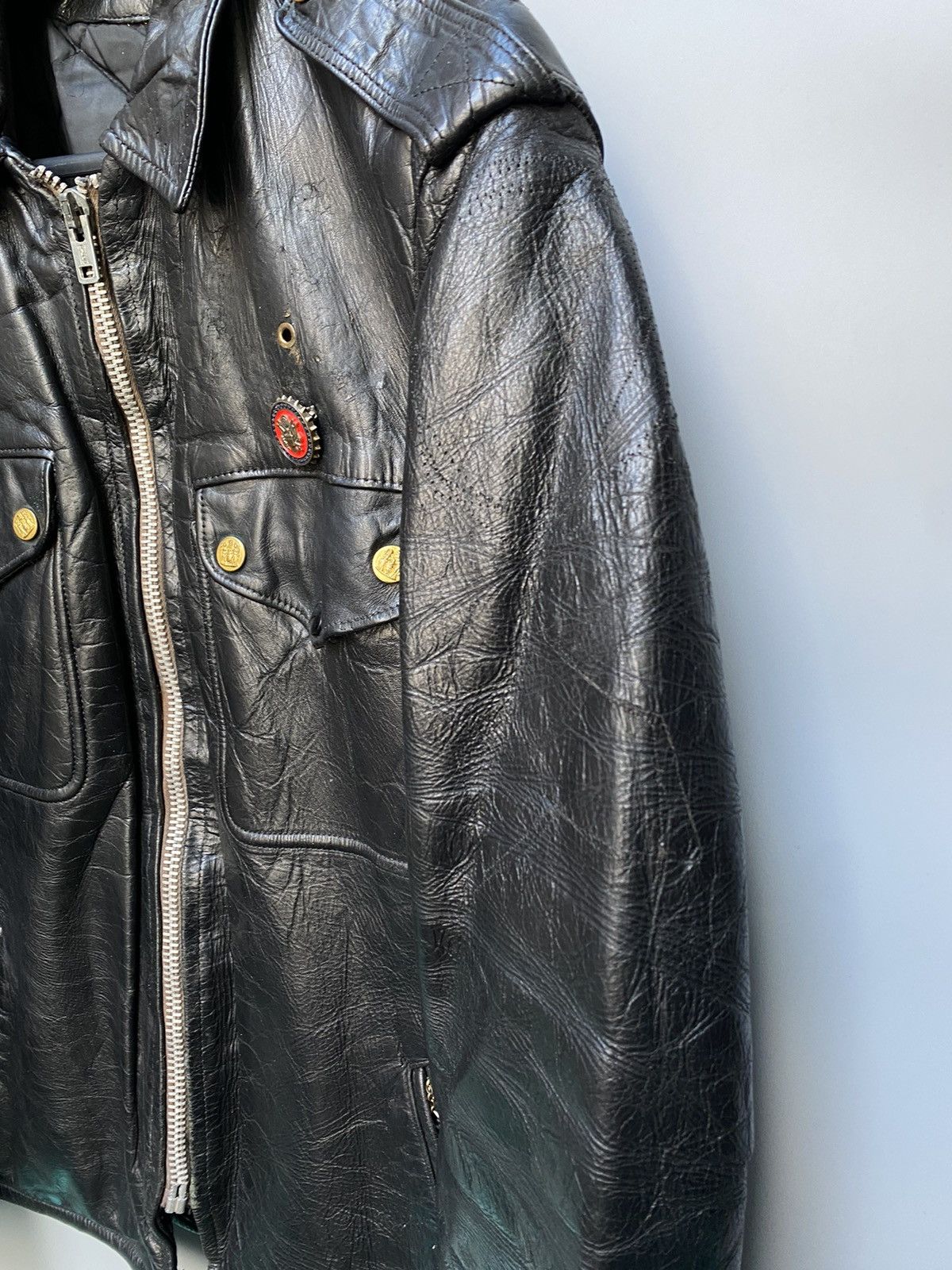 Schott 1950s Dur-o-Jac by Schott Police Leather Jacket Size US M / EU 48-50 / 2 - 4 Thumbnail