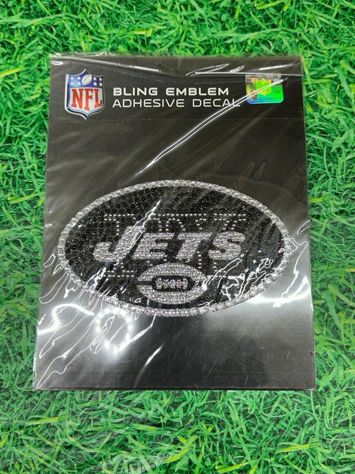 NFL New York Jets Auto Emblem [NEW] NFL Glitter Decal Sticker Size ONE SIZE - 2 Thumbnail