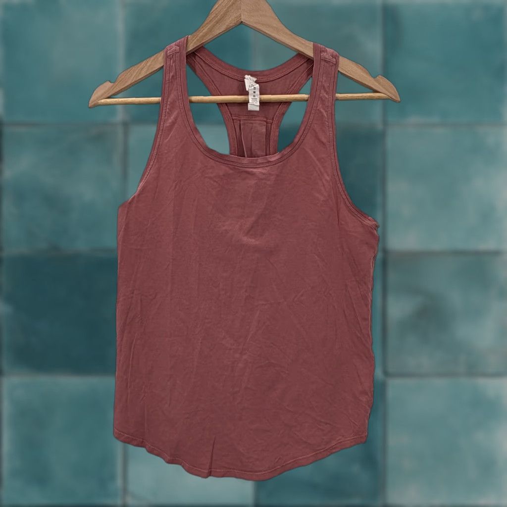 Lululemon Lululemon Tank Top Womens 4 Mauve Pima Cotton Racerback Pleated Back Athletic Shirt Sleeveless Yoga Gym Running Size S / US 4 / IT 40 - 1 Thumbnail