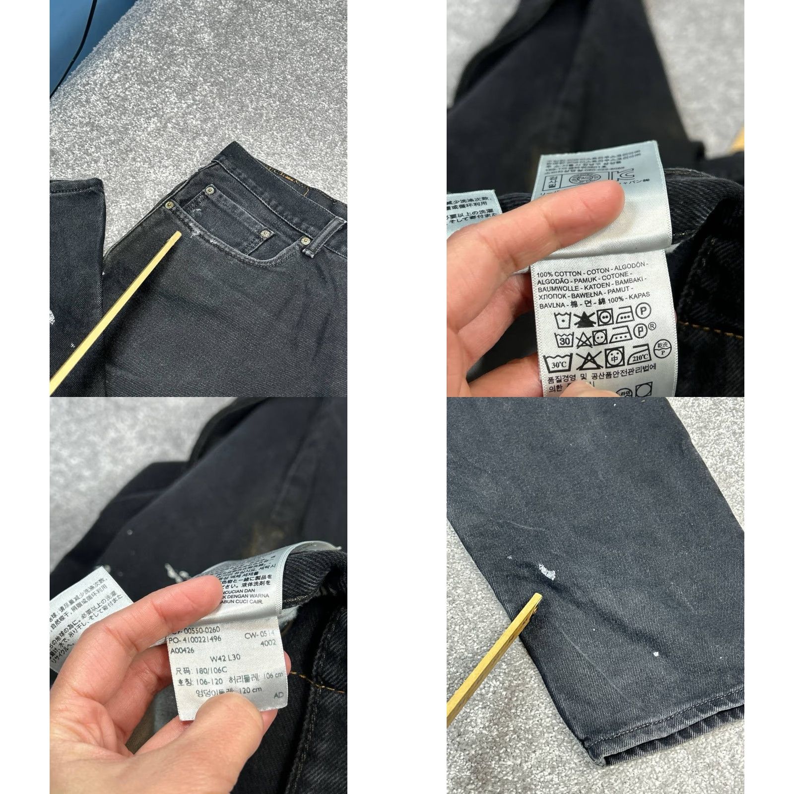 Levi's Levi's 550 Jeans Men Relaxed Straight 42 Blue Denim Cotton High Rise 40x29 Vintage: No 5-Pocket Style City Preppy Size US 42 / EU 58 - 9 Thumbnail