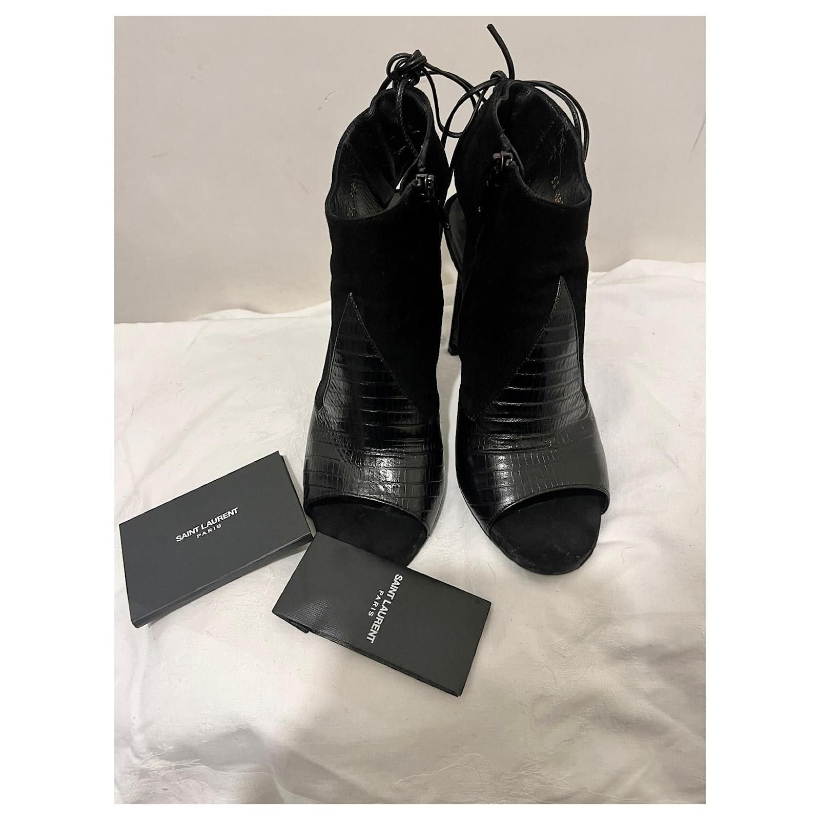 Saint Laurent Paris Saint Laurent Jane sandals with lacing Size US 7.5 / IT 37.5 - 3 Thumbnail