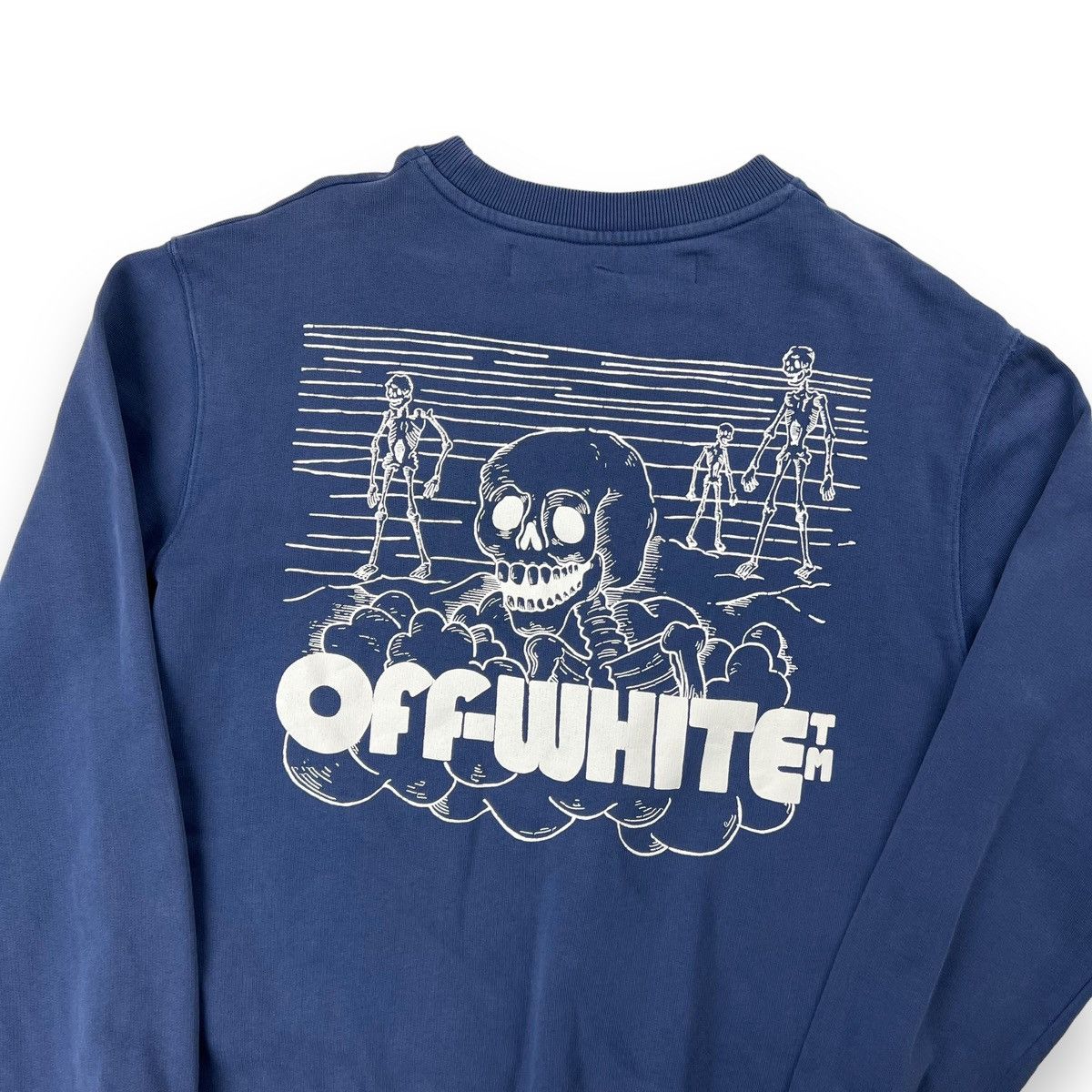 Off-White Skeletons Blue Sweatshirt
