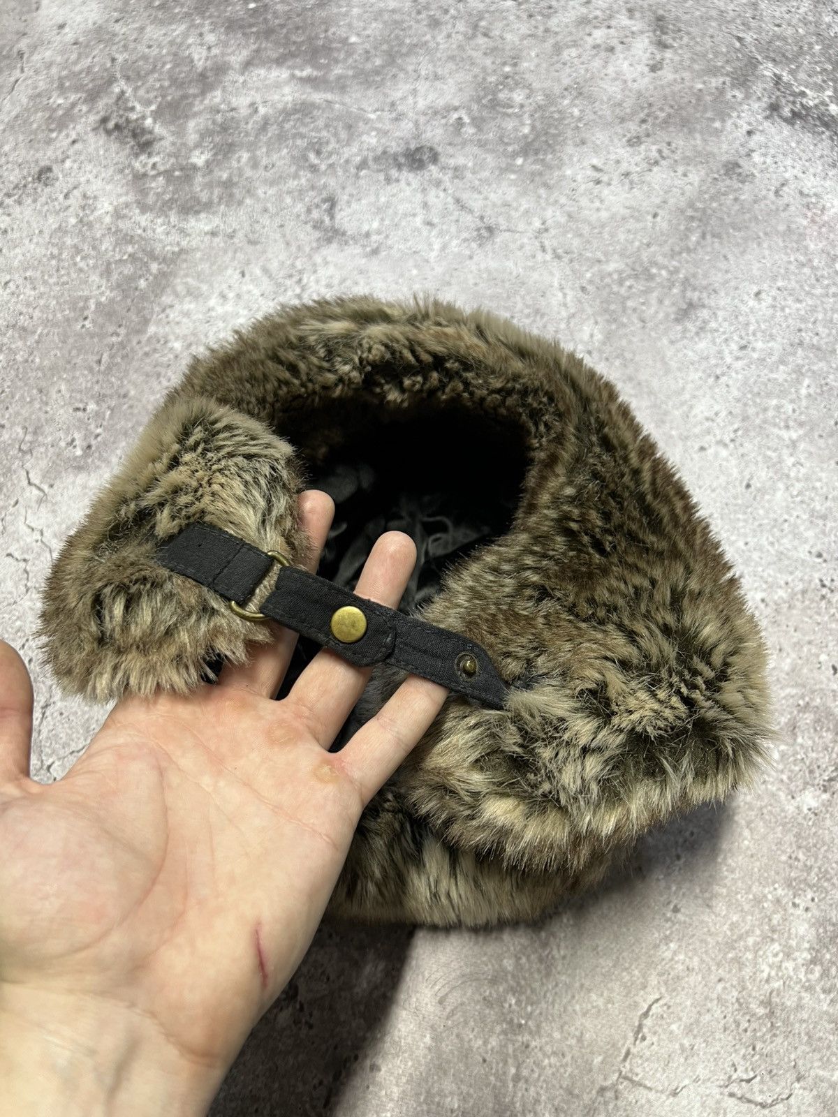 Japanese Brand Vintage Y2K Fuzzy Fur Ushanka Hat Size ONE SIZE - 6 Thumbnail