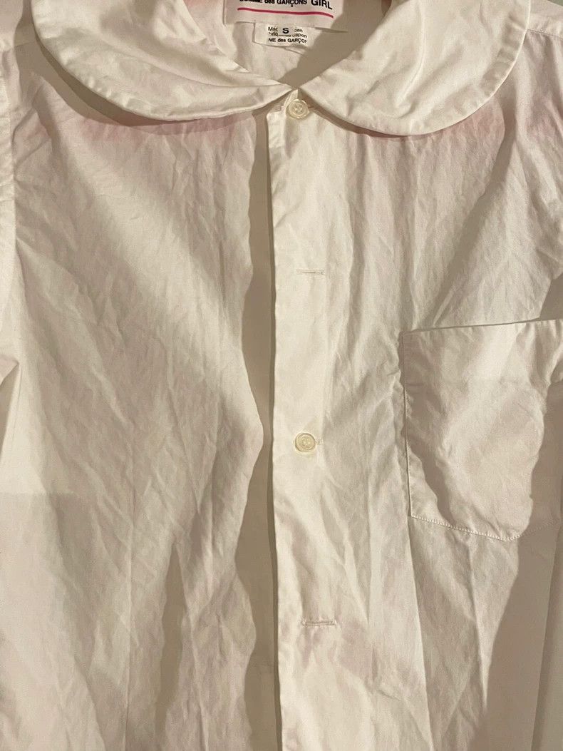 Comme des Garcons Comme Des Garcons Classic White Shirt Big Round Neck Girl Size S / US 4 / IT 40 - 4 Thumbnail
