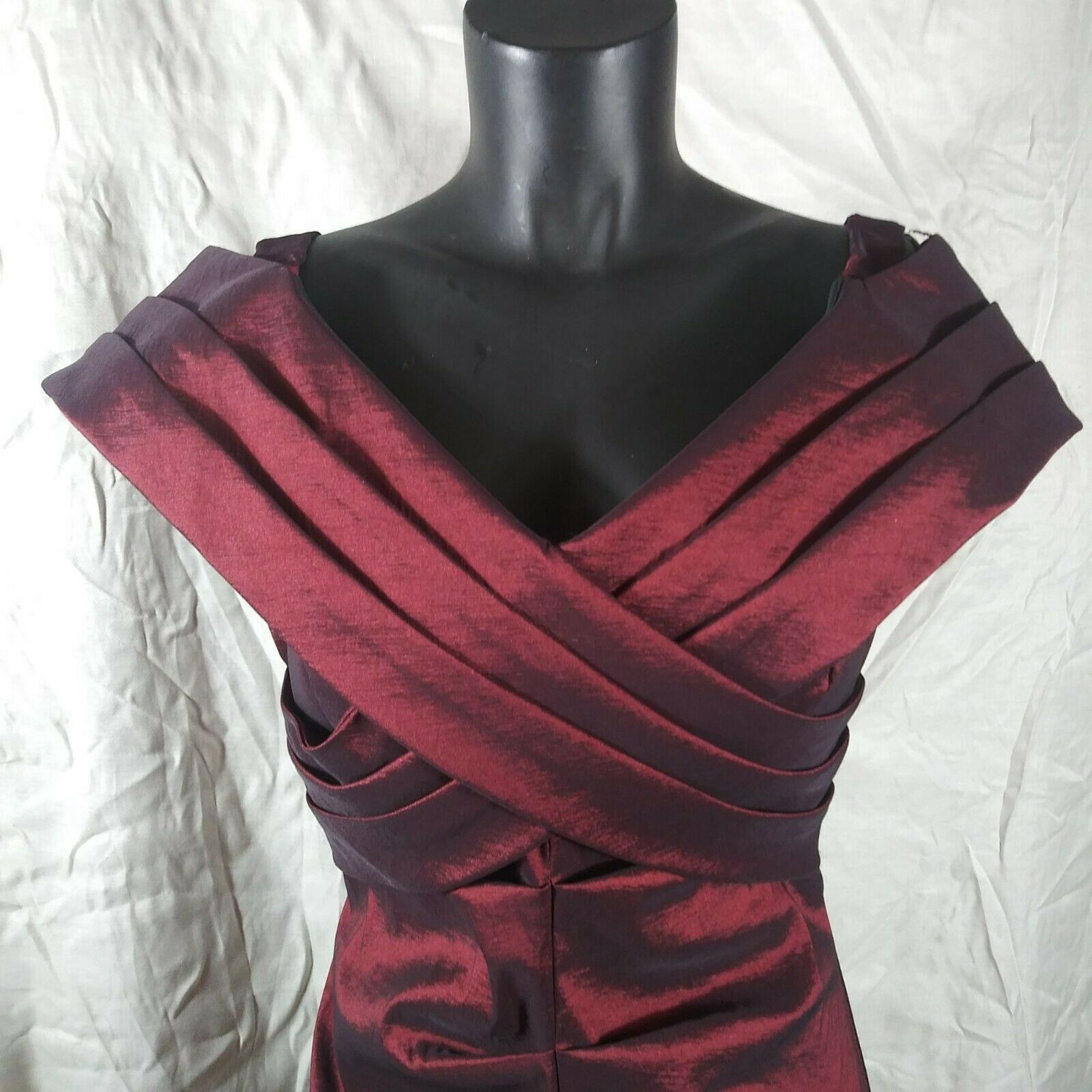 Vintage Betsey and Adam Dress Womens 12P - Off Shoulder Iridescent Size XL / US 12-14 / IT 48-50 - 3 Thumbnail