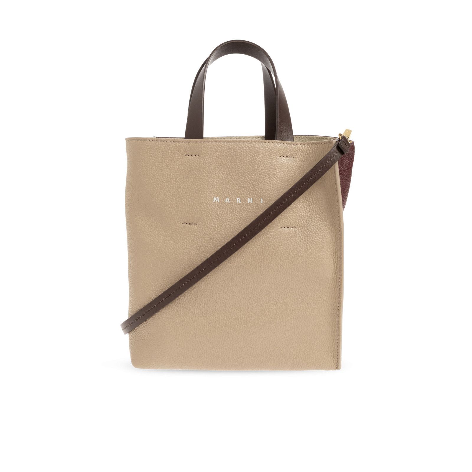 Marni MARNI Museo Mini Beige Top Handle Bag New & Authentic Size ONE SIZE - 1 Thumbnail