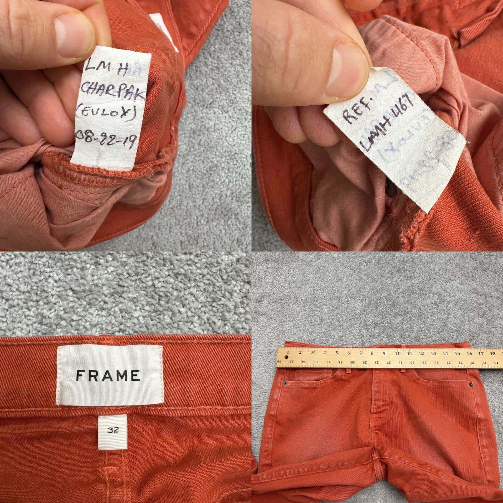 Frame Frame Jeans Men 32 Slim Denim Orange L'Homme FRAME Slim Fit Straight Leg with Stretch Size US 32 / EU 48 - 8 Thumbnail