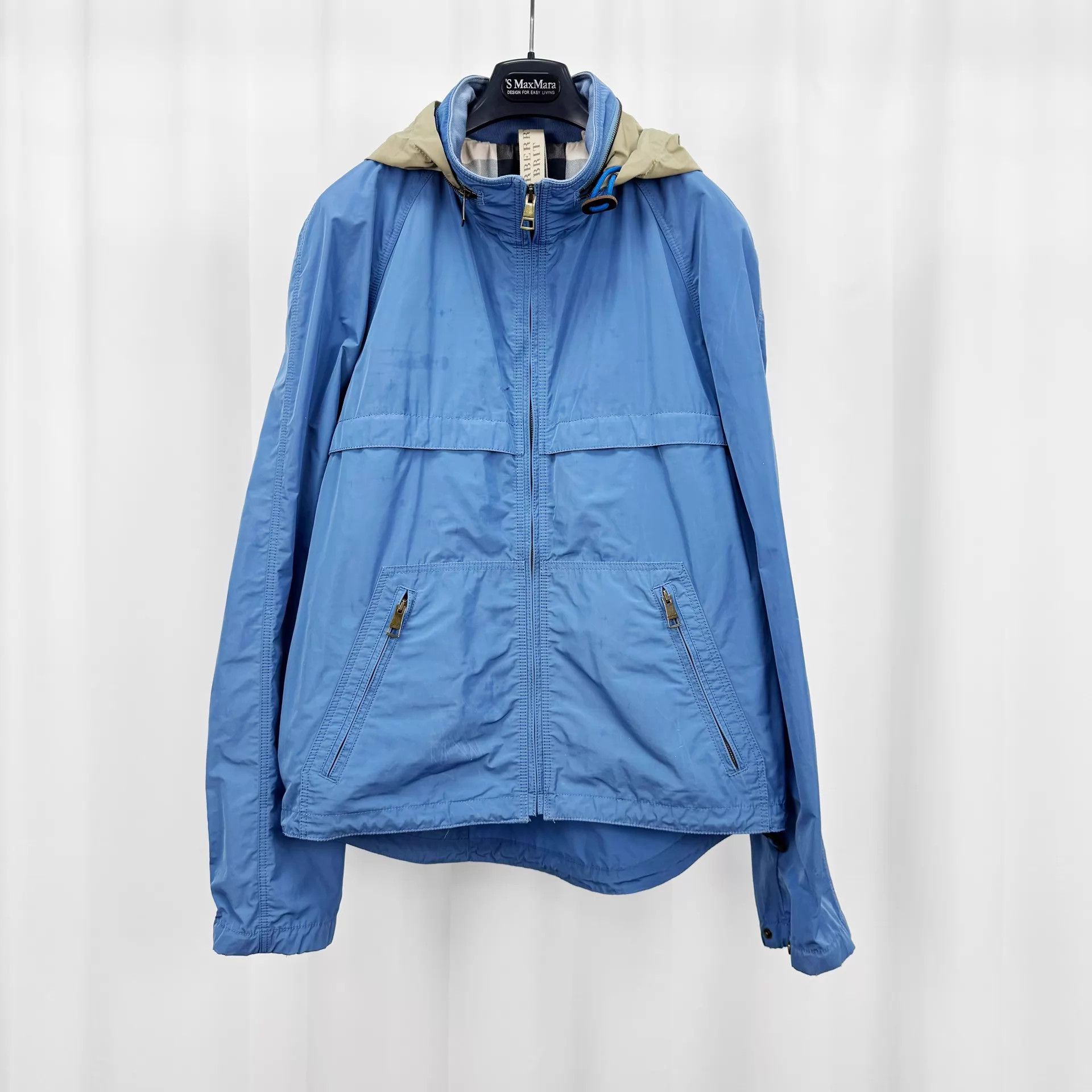 Burberry Burberry Check Zip L Jacket Stained Size L / US 10 / IT 46 - 1 Thumbnail