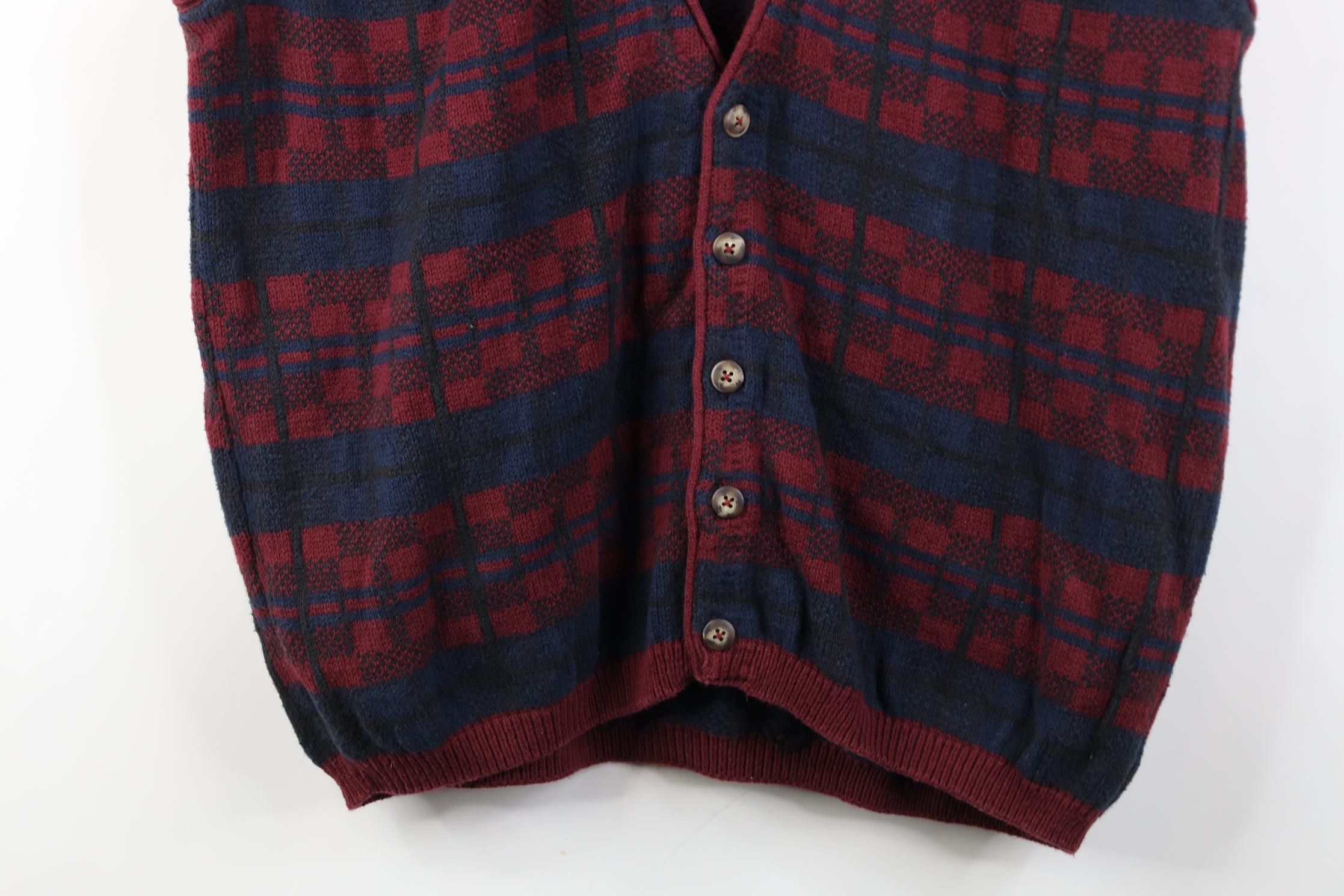 Vintage Vintage 90s Streetwear Knit Cardigan Sweater Vest USA Size US XL / EU 56 / 4 - 3 Thumbnail