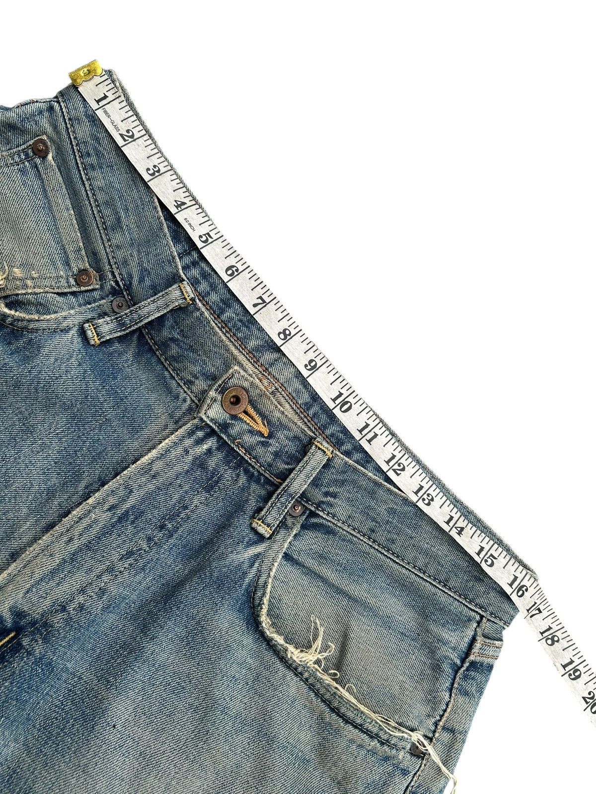 Kapital Thrashed Vintage Edwin 505 Selvedge Dirty Rusty Denim Jeans Size US 33 - 14 Thumbnail