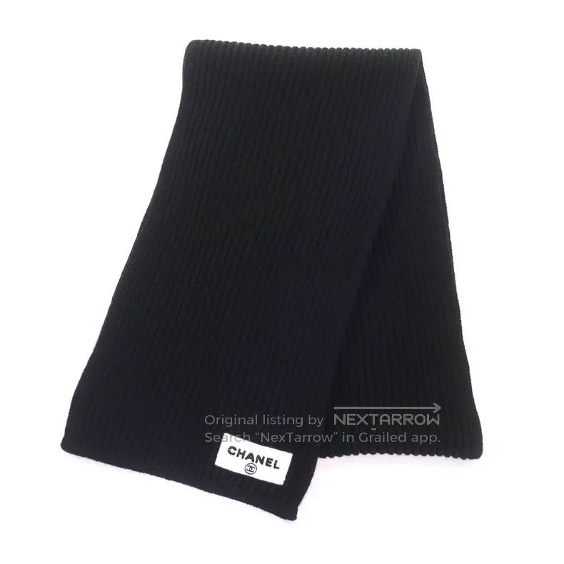 Chanel Chanel Black knitted cashmere scarf Size ONE SIZE - 1 Thumbnail